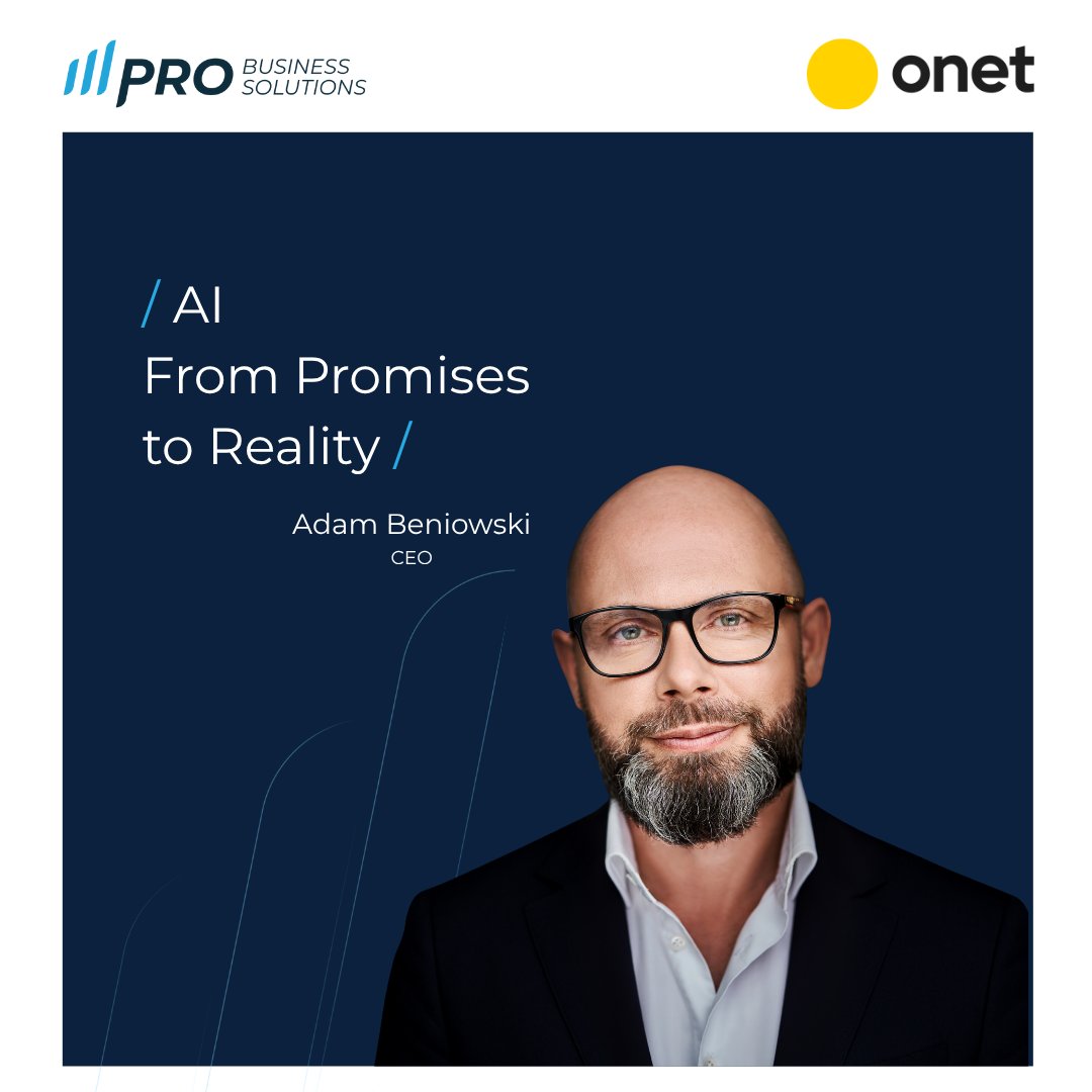 ProbsPL's tweet image. Article by our CEO, Adam Beniowski: “AI – From Promises to Reality”

In your organizations, is AI already delivering real business value, or are you still looking for its place?

👉 The article is available here: bit.ly/47iLQSi

#AI #PROdisplay #PBS