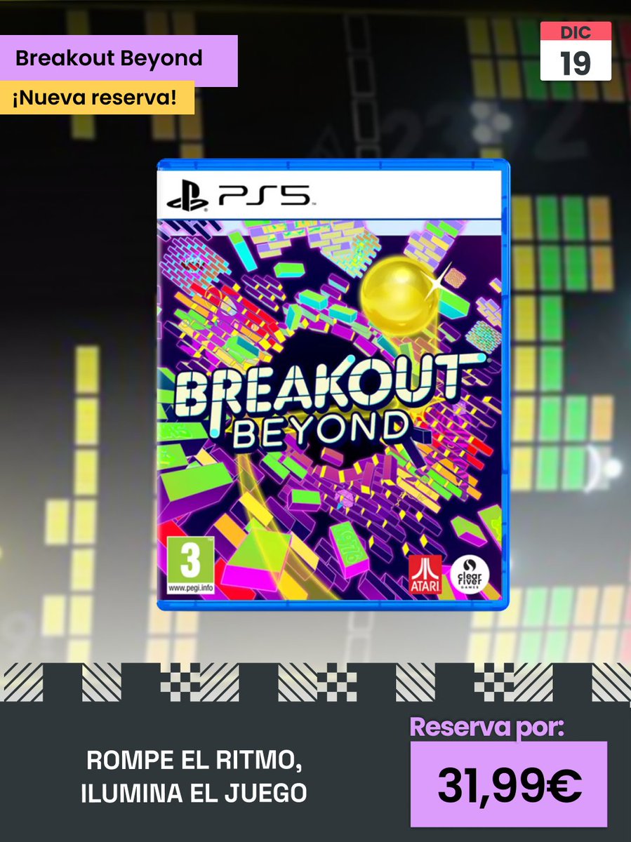 xtralife_es's tweet photo. 🎇 #BreakoutBeyond prende el neón y rompe todos los límites🎇
Ritmo, reflejos y color puro en una reinvención del clásico arcade ⚡
¡Rompe bloques, activa combos y deja que la música te lleve más allá del juego!
RESERVA por 31,99 €➡️ https://t.co/7XhZVoDEnt https://t.co/s3WWALMBtP