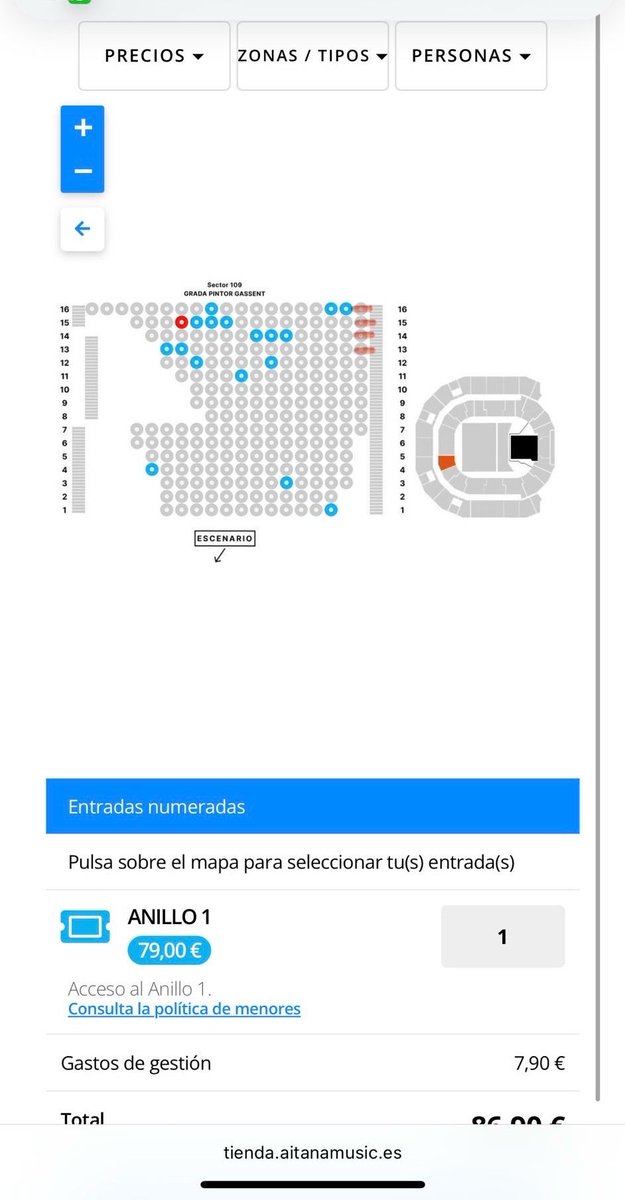 LauraArrufat's tweet photo. @mireia_aparici @Aitanax Hola! Nos equivocamos y compramos las entradas una detras de otra en lugar de una al lado de otra. Si te interesa alguna nos sobran las 4 que marco en rojo, mismo precio que nos costaron: 86,90€ https://t.co/sM3b3AbgwK