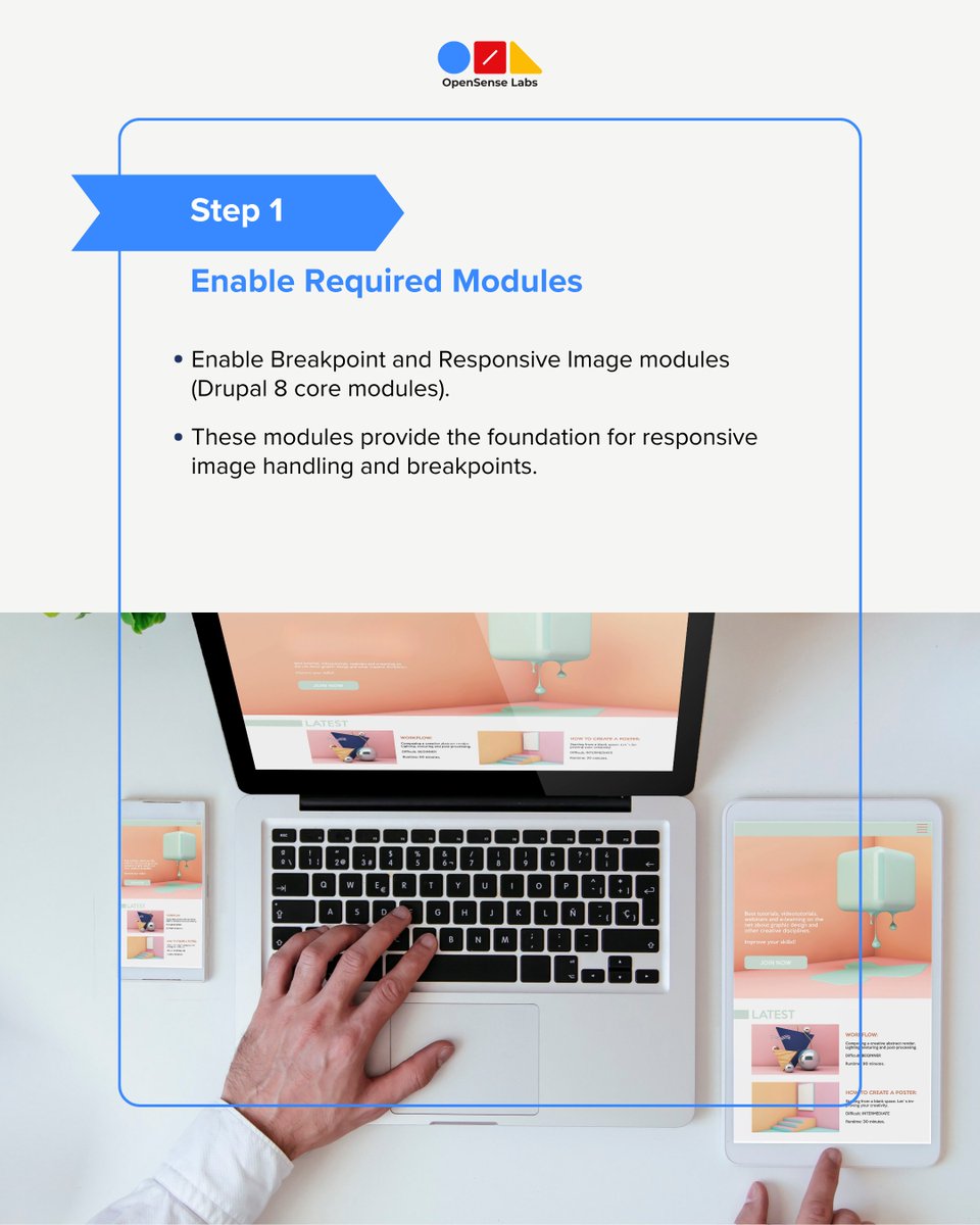 OpenSenseLabs's tweet image. Images can make or break your website. Sending the wrong size slows it down 😬
Responsive images deliver the perfect size per device, boosting performance and UX.
Want to use them in Drupal? Swipe for a step-by-step guide
#drupal #webdevelopment #frontenddevelopment #germany