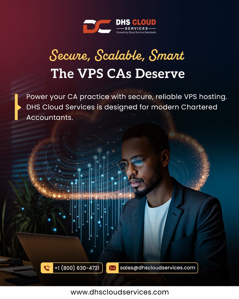 UpcloudDhs's tweet image. Still stuck with traditional setups for your CA practice? It’s time to upgrade! 💻

👉 Work smarter, faster, and safer with DHS Cloud Services.
.
.
.
#dhscloudservices #vpshosting #caprofessionals #cloudforca #tallyoncloud