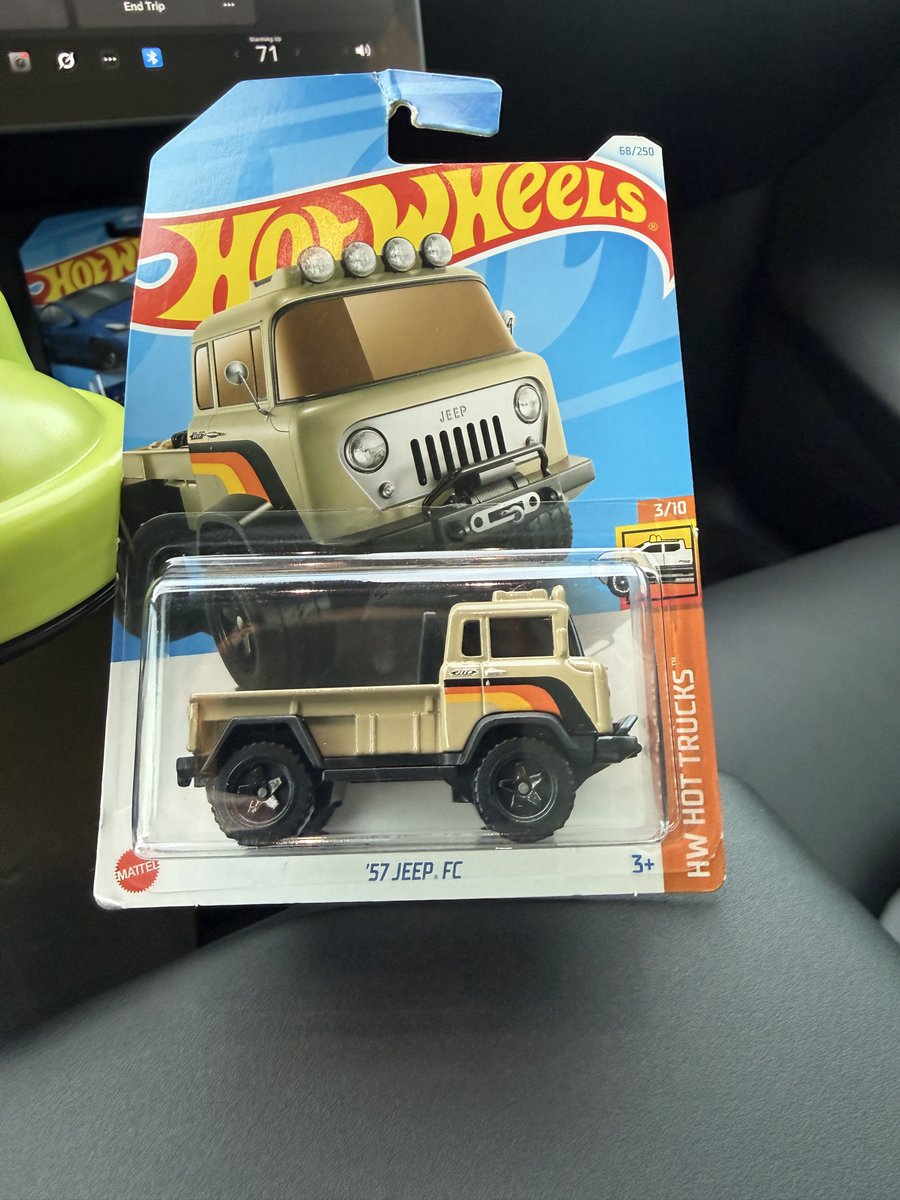 Lone Hot Wheels in a grocery aisle that needed to be plucked 

‘57 Jeep FC 

May not last in the package even though it’s the only one I have