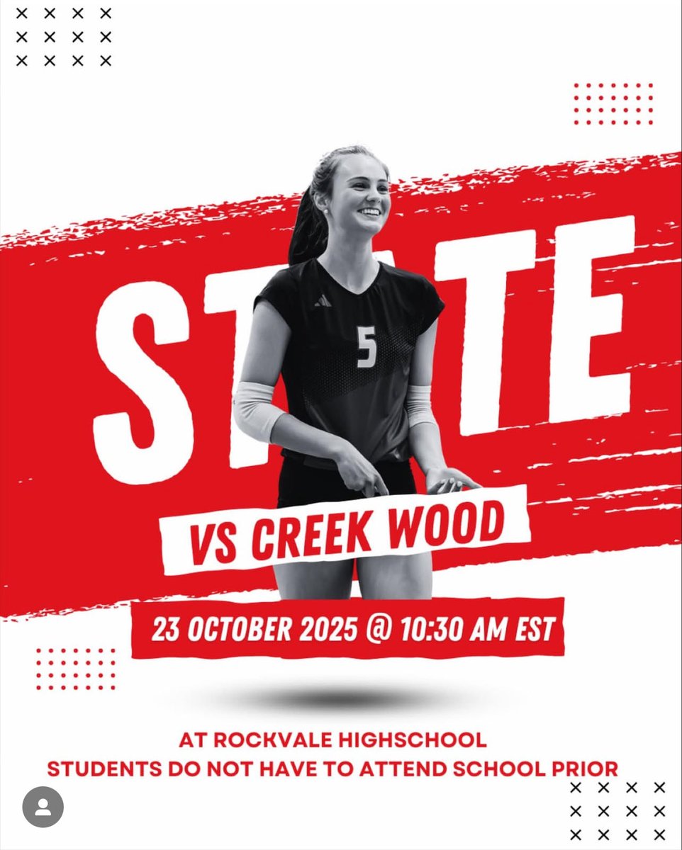 Day 3️⃣ at State Competition! 10:30 EST vs. Creek Wood

Let’s G🏐🏐🏐🏐🏐🏐 Lady Eagles! 🦅
