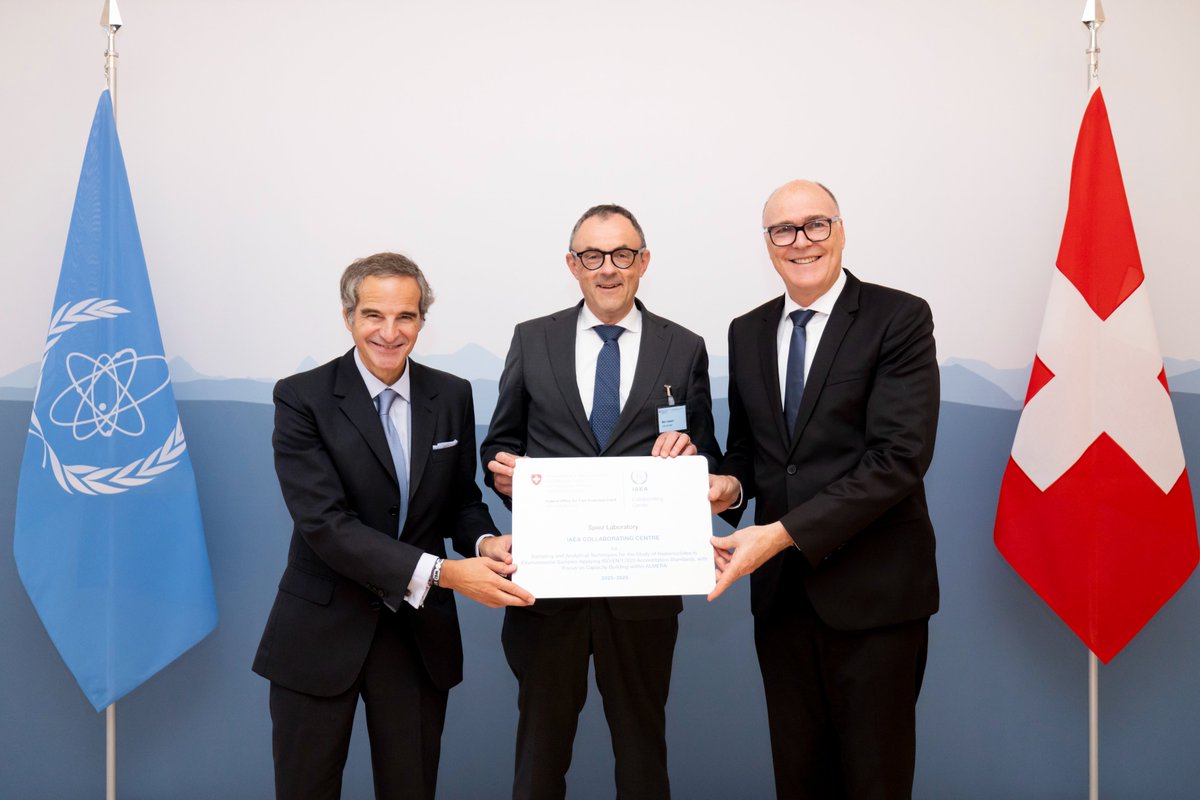 vbs_ddps's tweet image. IAEA bekräftigt Partnerschaft mit Labor Spiez. Mit der Redesignierung bestätigt die #IAEA die bestehende #Partnerschaft und verlängert die Anerkennung des #Labors als Vertrauenslabor um weitere vier Jahre.➡️bit.ly/43un8NF
