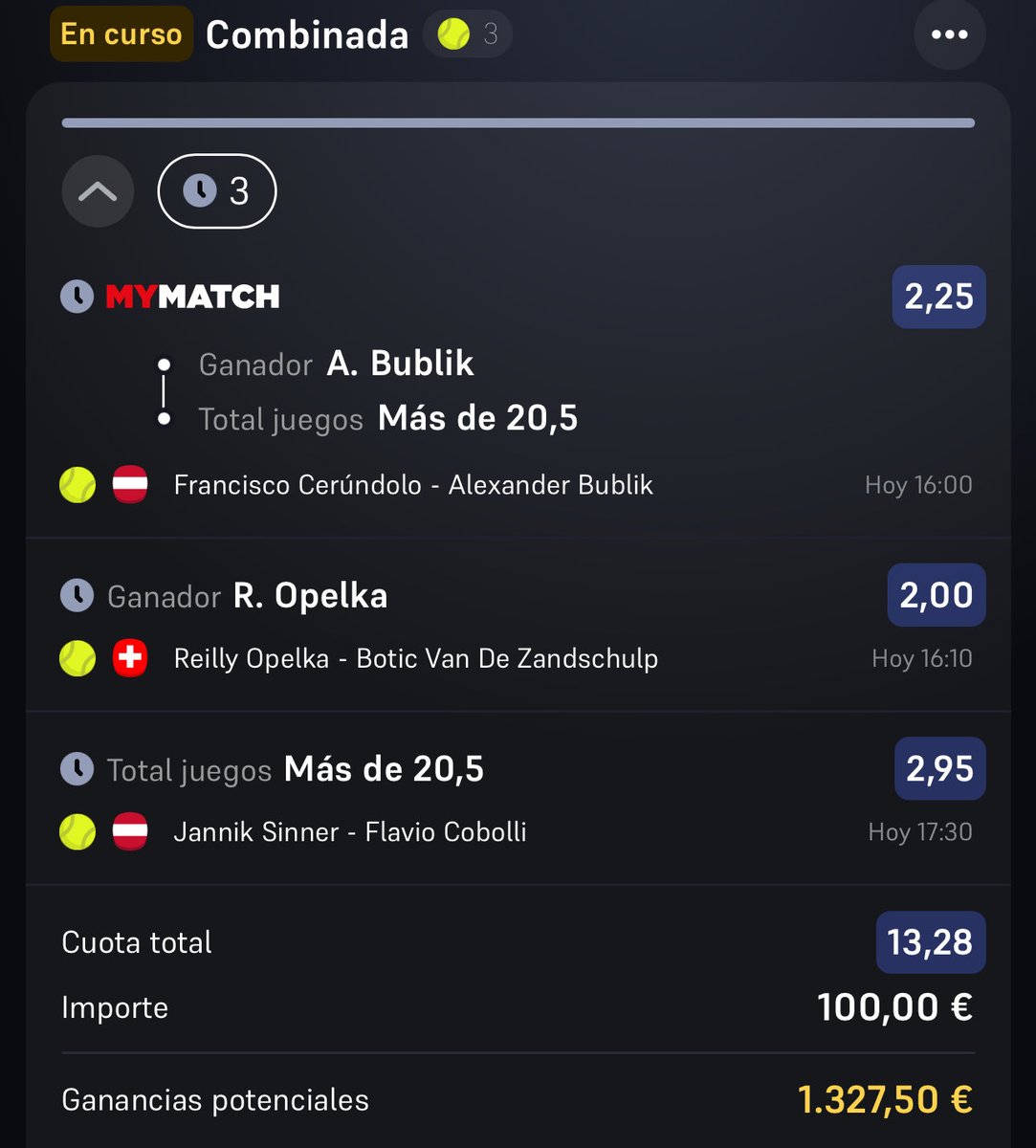 GemelosBreak's tweet photo. LOCURA DEL DÍA 🎈 CUOTA 13✔️ 

• Gana Bublik +20,5 Juegos
• +20,5 Juegos Sinner/Cobolli
• Gana Opelka

✅ Ayer acertamos una cuota 6,30. Hoy se viene una cuota 13 y mañana iremos a por la 100. ¡QUEREMOS LIARLA JUNTOS!

💰 Sorteamos 100€ si sale entre todos los RT + ♥️ https://t.co/zUxKE1RM6g