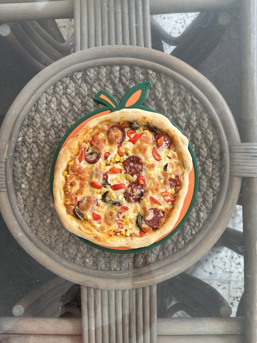 Finally made an okay pizza. 🥳