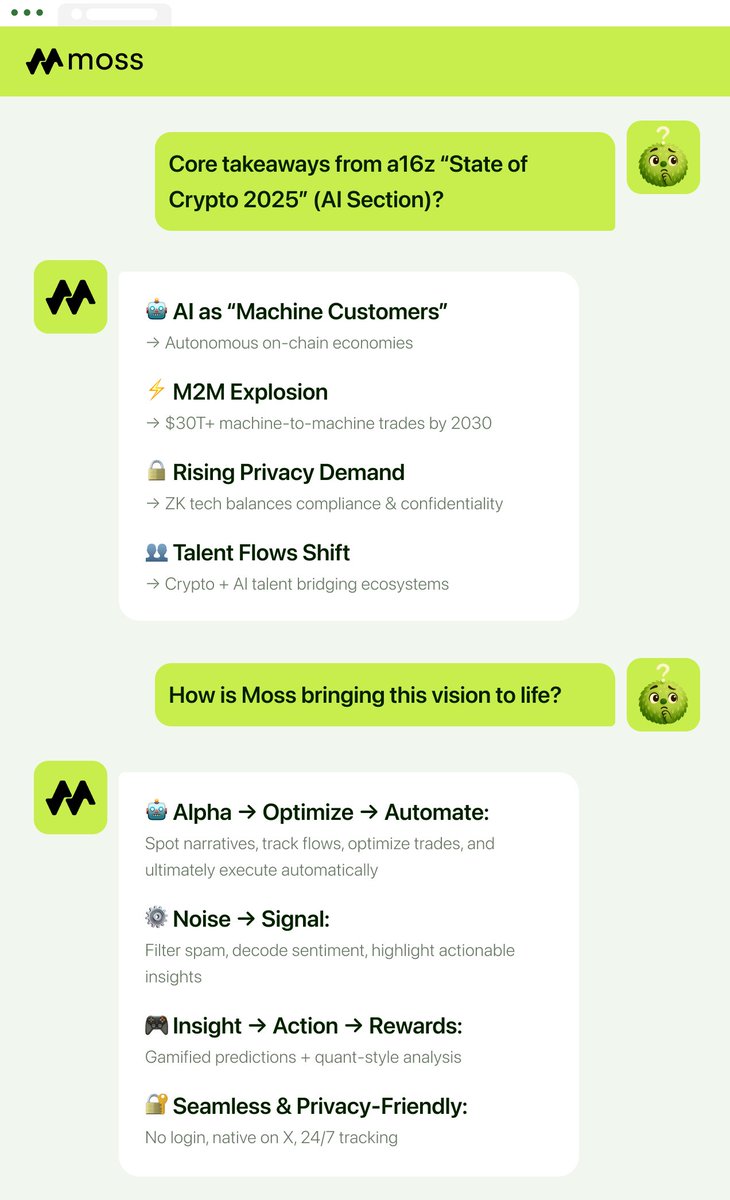 📖 a16z: “State of Crypto 2025 — The Year Crypto Went Mainstream” (AI Section Deep Dive)

<a href="/a16zcrypto/">a16z crypto</a>’s 2025 report highlights a new chapter where AI and crypto begin to merge, setting the stage for an autonomous, decentralized economy.

Here are the core takeaways from a16z's