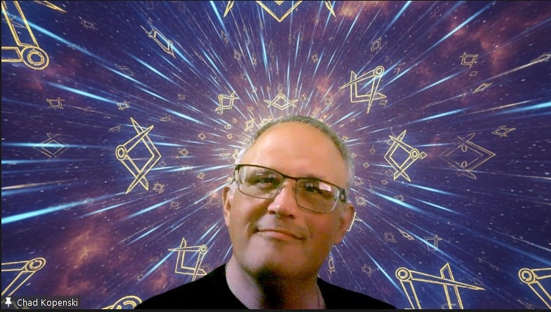 Chad Kopenski with the best Masonic background picture for a zoom ever! Hear us talk on Episode 121: Freemasonry &amp; Connections
TravelingManPodcast.com
#Podcast #TravelingMan #BeLegendary #Freemasonry #Brother #Zoom #MeaningfulConnections