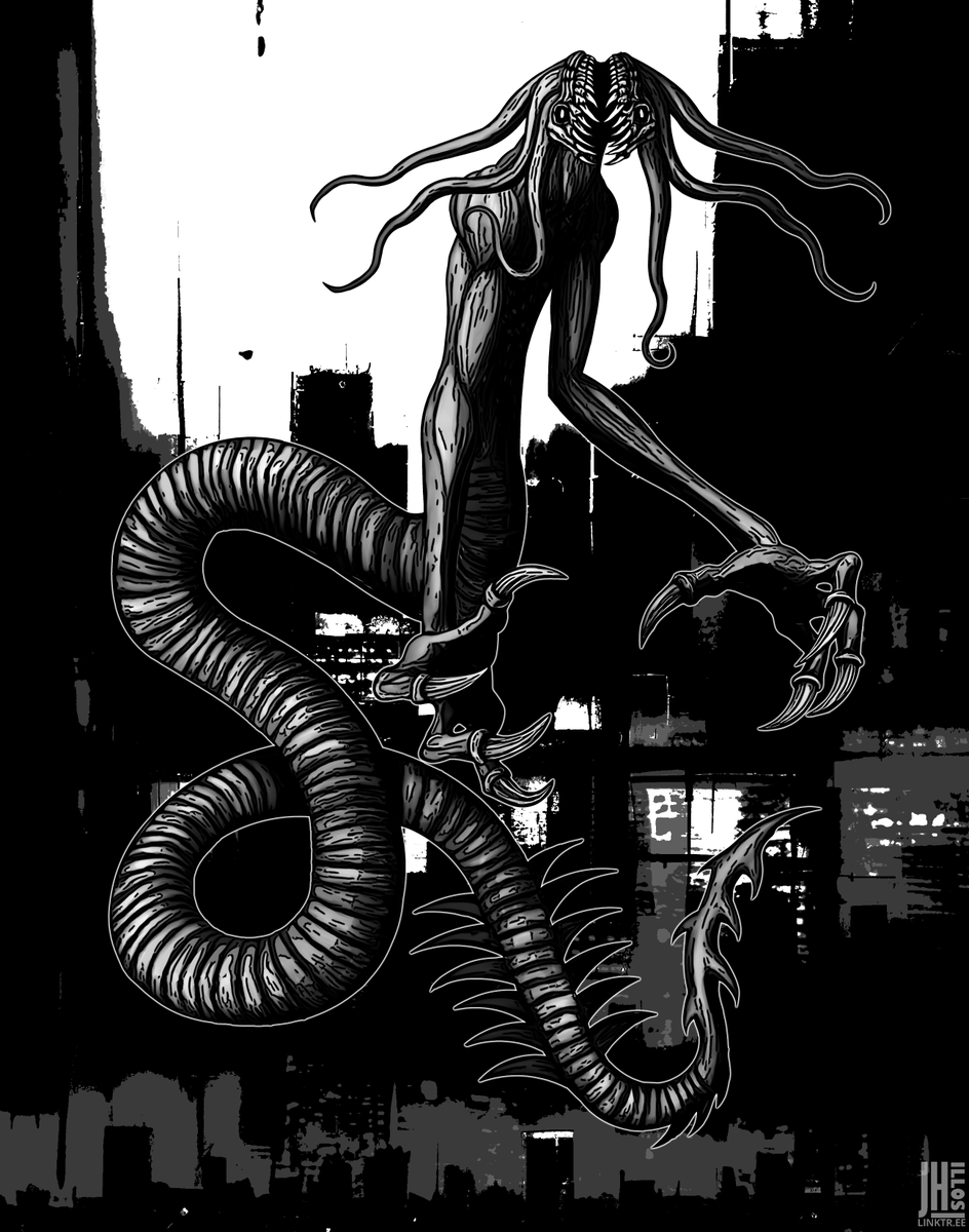 jeremyhartillos's tweet photo. Snakeyarchonic guy. This one will be part of my Patreon this month (stats and stock art permissions). Links to all my stuff are in my Linktree (in my signature). #osr #monster #creature #digitalinks https://t.co/209h2GJ8Zq