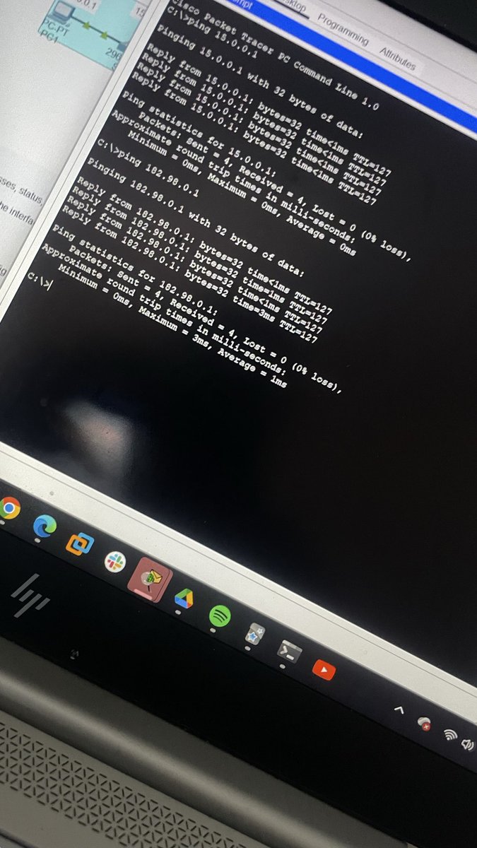 eh_tiks's tweet image. Encountered a problem while studying and configuring. I used the same IP address for both the router and the PC.
Took a bit of troubleshooting, but I finally figured it out, fixed the issue, and got successful pings 
 #Networking #Beginner