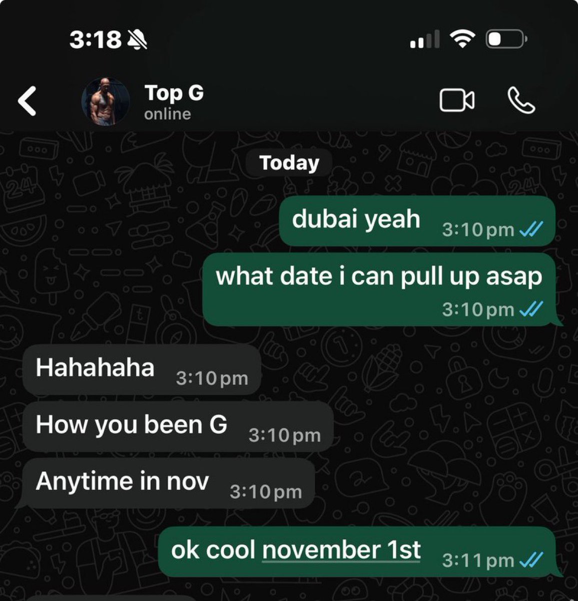 Brooo it’s happening me vs Andrew in Dubai 🔥