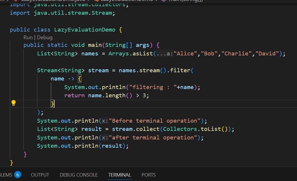 sonu2016841's tweet image. Java Streams bring the power of functional programming to process collections with elegance and efficiency.
In a Nutshell:
โ Source: A collection, array, or I/O channel.
โ Operations: filter, map, sorted, etc. (lazy!).
โ Terminal Op: collect, forEach !
#dsawithjava #Coding