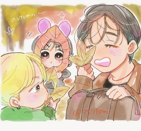 757Bori's tweet photo. 寒いけど、
たくさん秋を楽しんで欲しい‥🍂

#btsfanart 
#btsv  #jungkook  #jimin https://t.co/tGlR4oaRWy