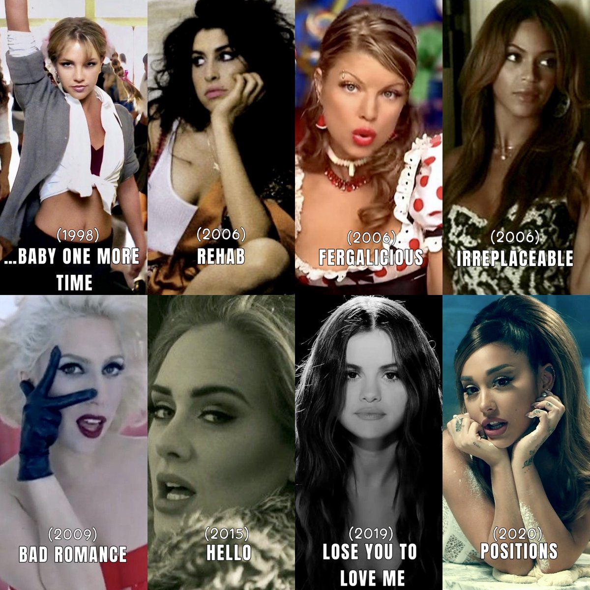 allurequinn's tweet image. female hits released on this day (october 23)