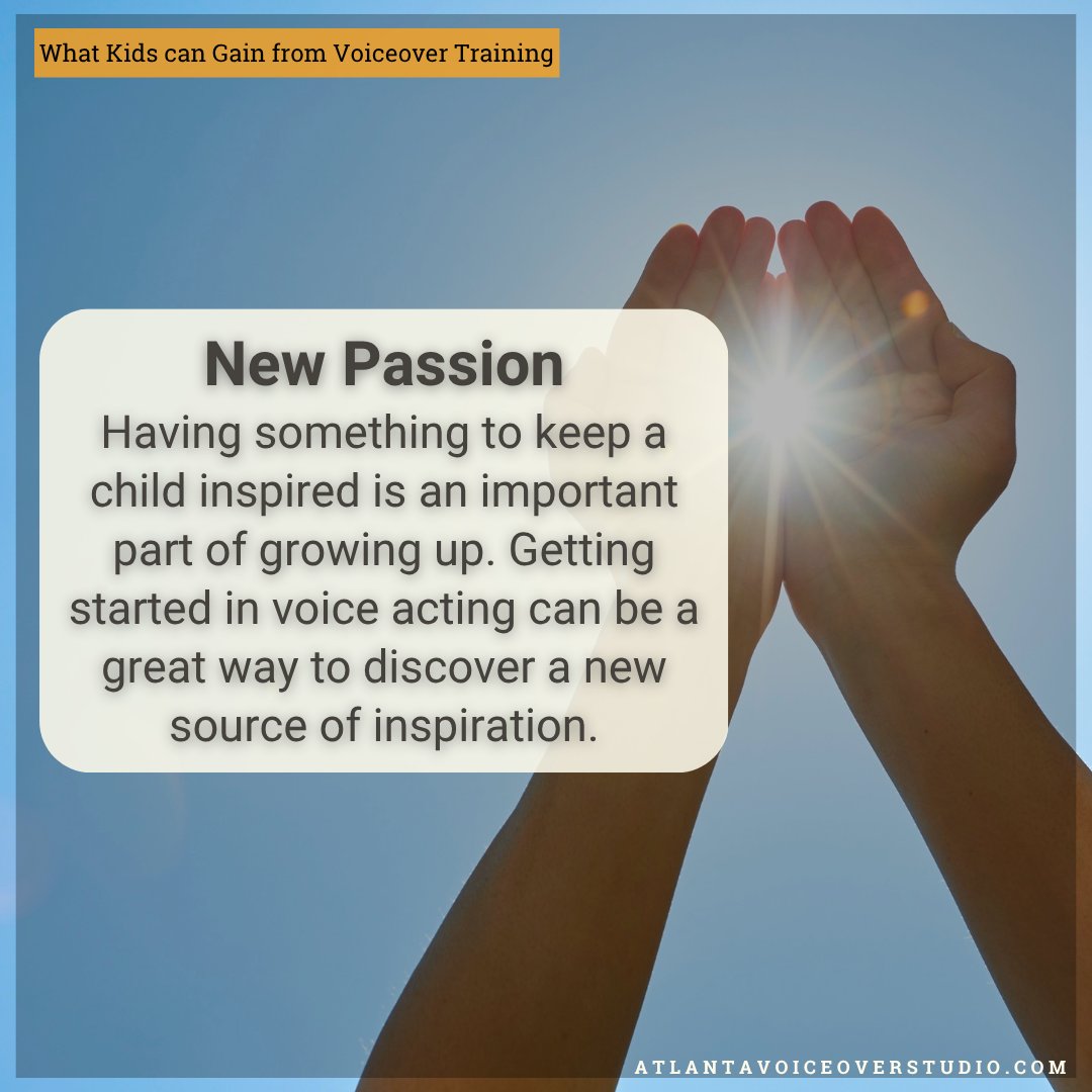 Looking for a way to keep your child inspired? In our Intro to Voiceover for Kids Workshop, Julie Shaer &amp; Casey Holloway will introduce your child to a fun &amp; creative world &amp; show them how to book jobs!
Learn more &amp; Sign up at atlantavoiceoverstudio.com/what-we-offer-…

#vo #voiceover