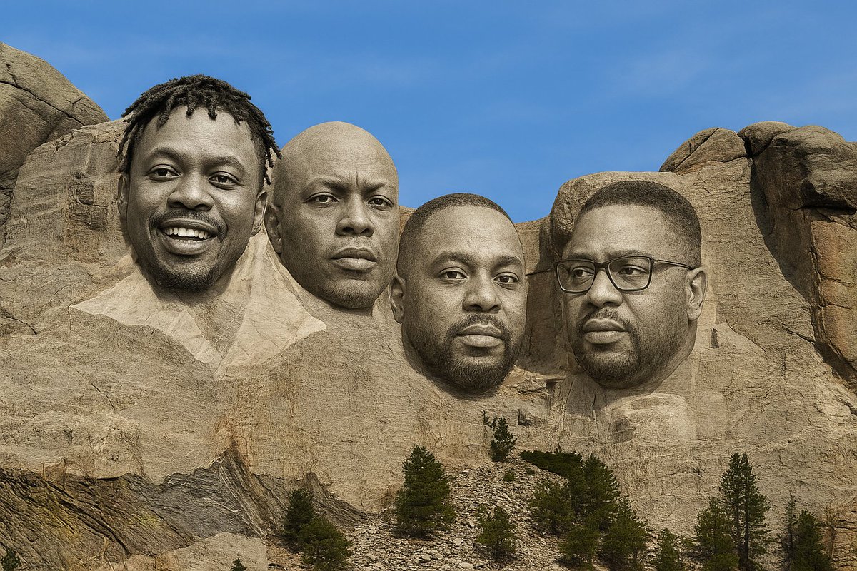 Asked A.I for a Mount Rushmore with  
my broadcasting GOATS 🙆🏾‍♂️😂

Sol Phenduka 
Felix Hlophe
Tbo Touch
Mac g