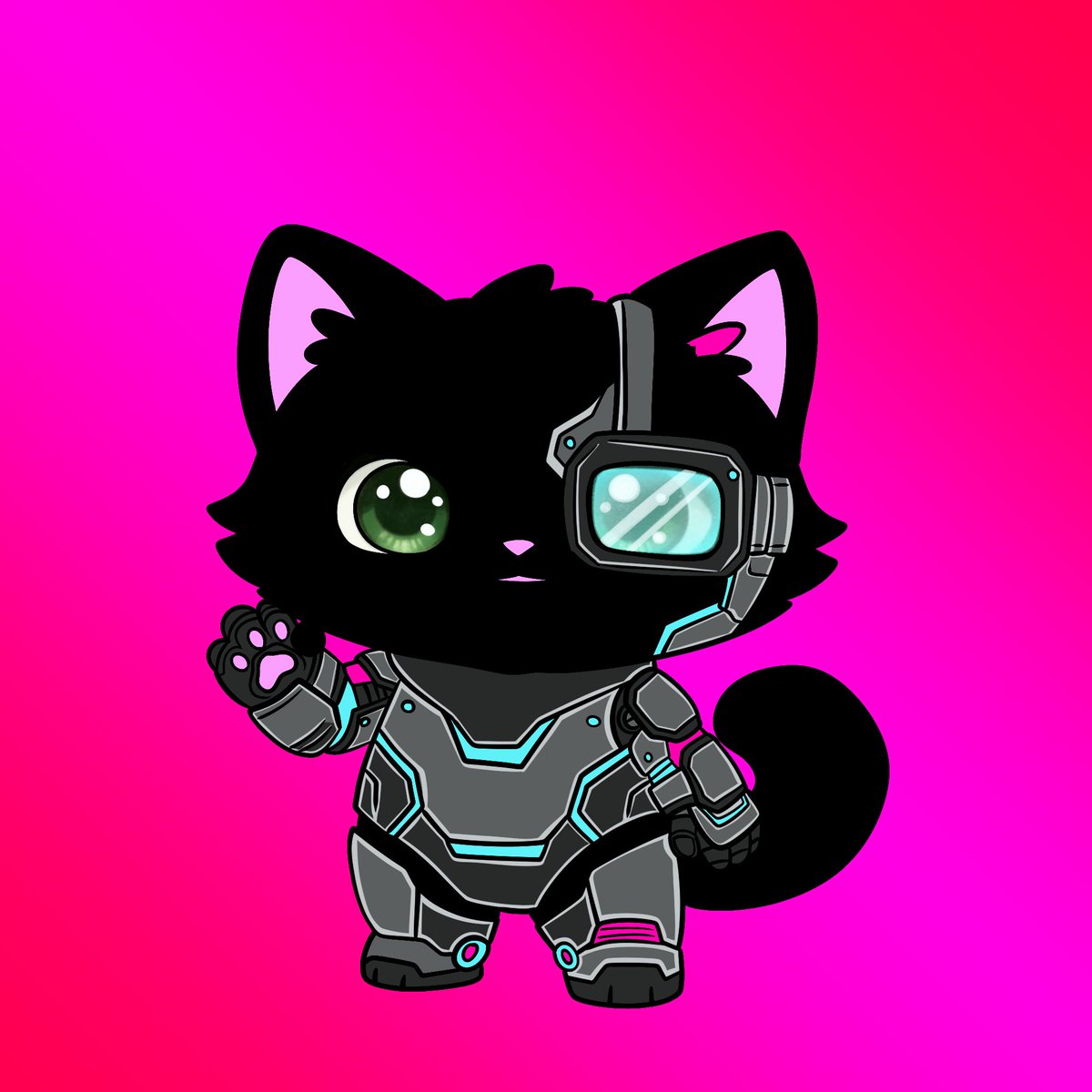 Lot 3 is live. Cyborg Cat from ChiaCats for ¢NI. 1 of 1. Charcoal w/ nano armor. HUD visor. Neon circuits. Start 0.0 XCH with 0.1+ steps. Be first and set the pace. 
Bid in Tang Gang Discord: discord.gg/2PfSM9ZW
Preview on MintGarden: mintgarden.io/nfts/cyborg-ca…
Calling all