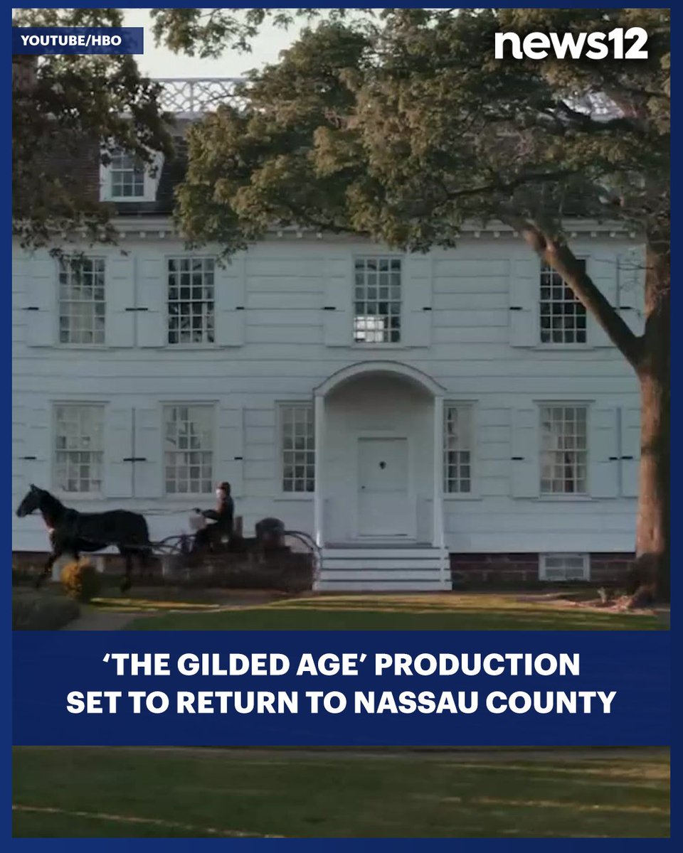 News12LI's tweet image. 'The Gilded Age' is coming back to Old Bethpage Village Restoration. The show began filming in #Nassau five years ago. - bit.ly/47iLvz0