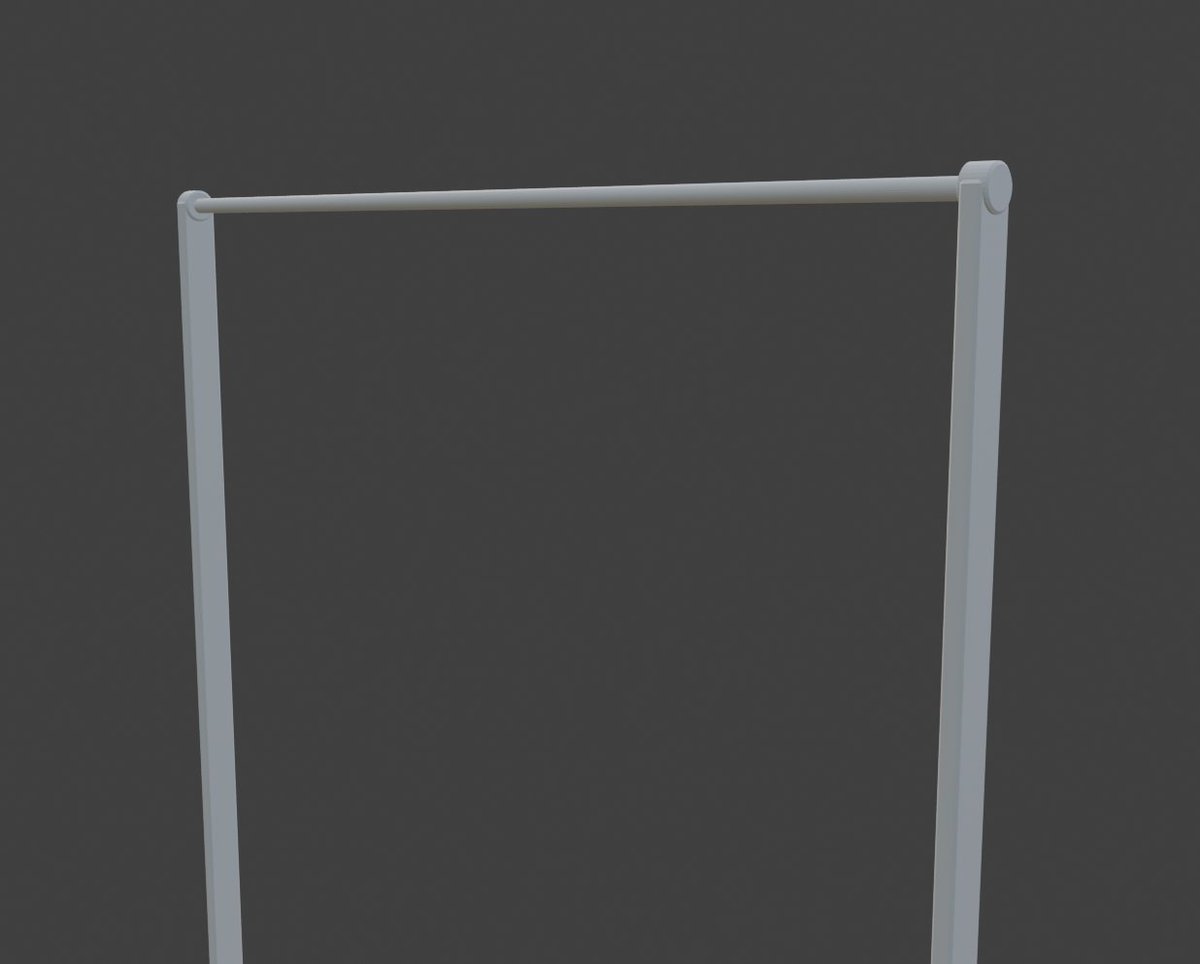 BitByteBytes's tweet image. daily whitebox #92
standing clothes rack
#dailywhitebox
#lowpoly #indiedev #gamedev #b3d
#3dmodeling #blender #gameart #3dart