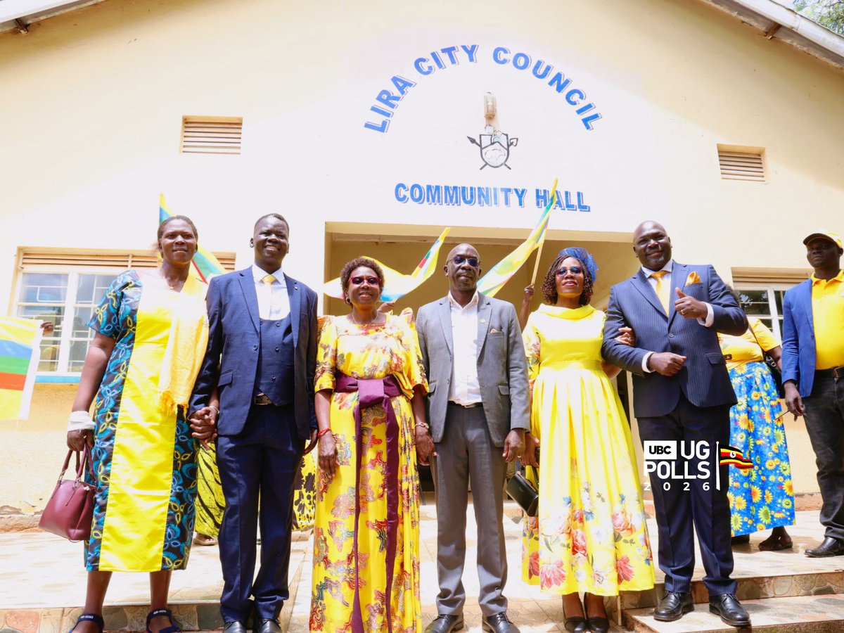 ubctvuganda's tweet photo. UPDATE: Health Minister Dr. Jane Ruth Aceng has led Lira City NRM flag bearers Morris Ogweng , Denis Alyela Omodi for Lira City West East in a joint nomination. She was nominated to defend her Woman MP seat, while her rival Betty Amongi was nominated yesterday.

 #UBCUGPolls2026 https://t.co/c5aofTMjYm