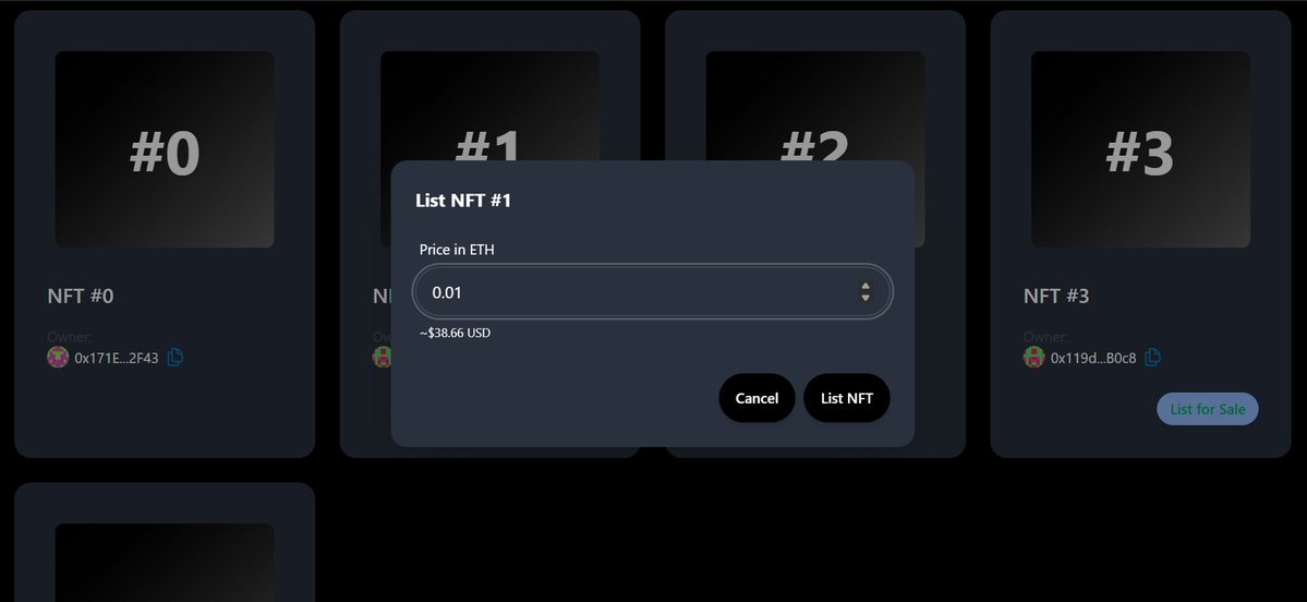 dmystical_coder's tweet image. Just completed
@LiskSEA
#SpeedrunLiskSEA #W5 challenge!  The goal was to build a fully functional NFT marketplace with listing, buying, selling, and oracle-powered USD price display.
Check it out: lisk-sea-campaign-nextjs.vercel.app/marketplace