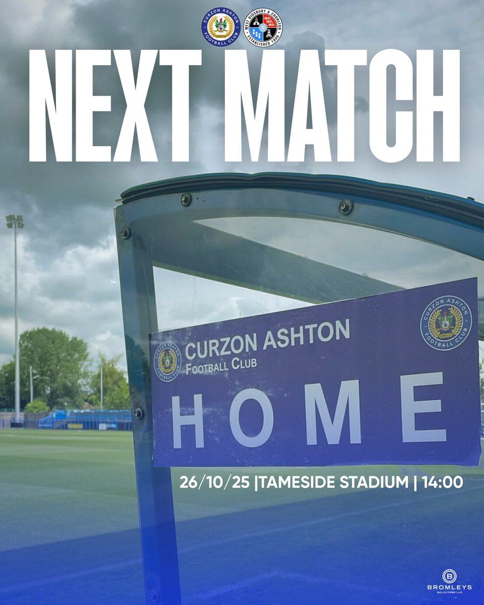 🔜 We are back at home this weekend when we host <a href="/WDC_Women/">West Didsbury & Chorlton Women</a> at the 𝗧𝗮𝗺𝗲𝘀𝗶𝗱𝗲 𝗦𝘁𝗮𝗱𝗶𝘂𝗺!

🏆 North West Women’s Regional League 
📆 Sunday 26th October 
⏰ 14:00
🎟️ £3/Free - U12 &amp; Curzon Ashton season ticket holders.

#UTN | #TheNashettes