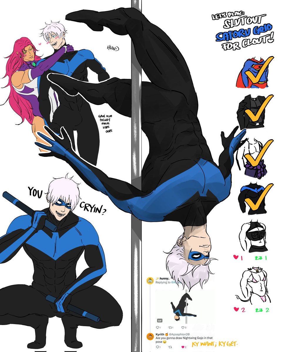 hunglazed's tweet photo. dickjo.
#呪術廻戦 #jjk #gojo #nightwing https://t.co/4dQ8mb8Bzj