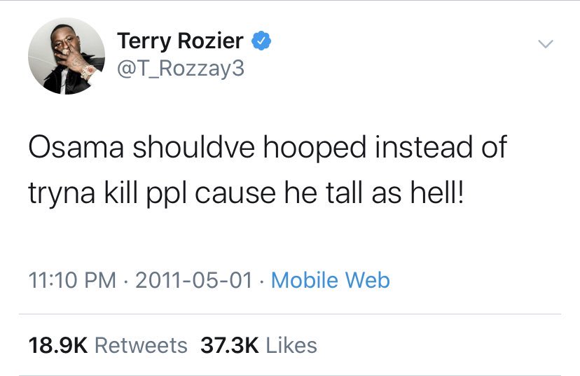 This all-time great tweet should be enough to keep Terry Rozier out of prison.