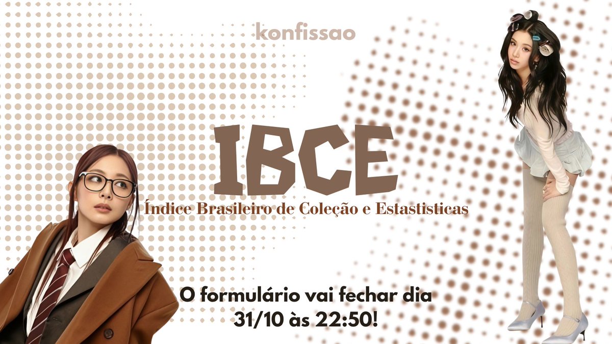 konfissao's tweet image. O IBCE está aberto novamente! 

Com perguntas variando desde quantos photocards você tem até a quantos calotes você já tomou, esse formulário é apenas uma pesquisa pra preencher o tempo e matar curiosidade de todos!

Participe já :)

Fomulário: forms.gle/uKSLiYayhpuVWX…