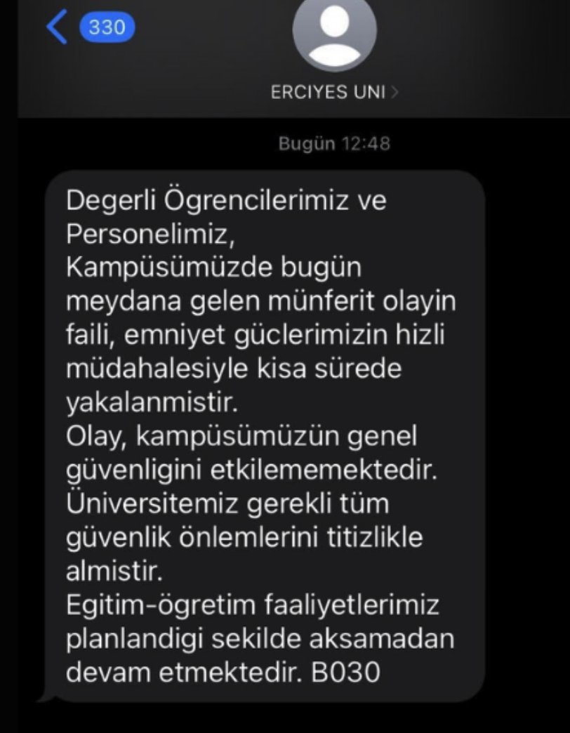 Kampüse bir KATİL girmiş, kampüste bir SİLAH var ve işlenmiş bir KADIN CİNAYETİ, kampüsde koskaca bir ÖLÜM var, utanmazlar çıkmış üniversitenin genel güvenliğinde bir sorun yok diyorlar...