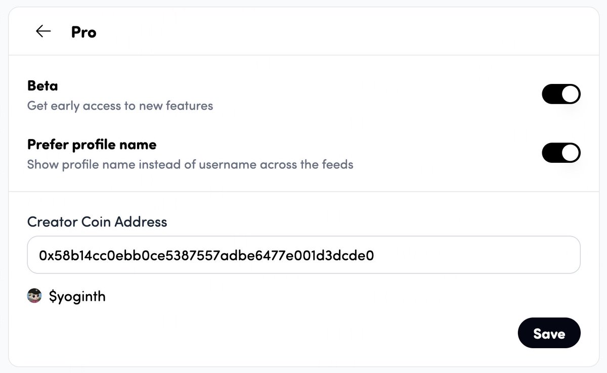 Yoginth (@yogicodes) on Twitter photo Creator Coins are now live on <a href="/heydotxyz/">Hey</a> for all Pro and Beta users!
You can set them up here: hey.xyz/settings/pro - powered by @Zora SDK.
Start trading your coins today!
PS: Coins for Hey posts coming Soon™️ Creator Coins are now live on <a href="/heydotxyz/">Hey</a> for all Pro and Beta users!
You can set them up here: hey.xyz/settings/pro - powered by @Zora SDK.
Start trading your coins today!
PS: Coins for Hey posts coming Soon™️
