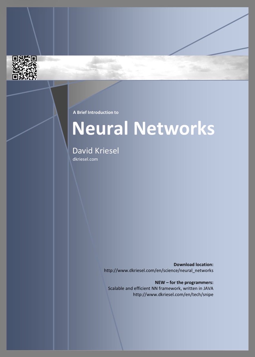 KirkDBorne's tweet image. Download 242-page PDF “Introduction to #NeuralNetworks” ➡️ dkriesel.com/en/science/neu…
—————
#DataScience #AI #Algorithms #ML #MachineLearning #DeepLearning #Mathematics #Calculus #DataScientist