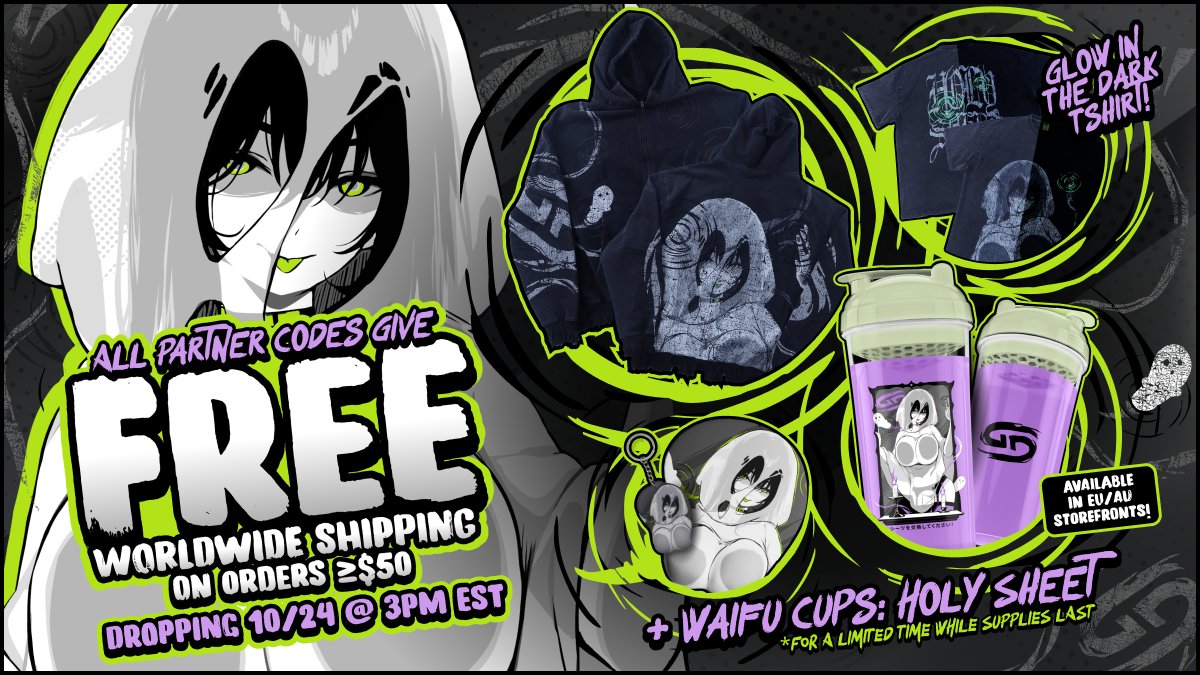 🚨ATTENTION!!🚨

24 hours from this post, code "BIRB"🐦💫(and all other partner codes) will give you FREE WORLDWIDE SHIPPING on purchases $50 and above.

If you live outside the US, now is your chance to get some GSupp stuff without the crazy shipping!

code "BIRB" 🐦💫

- Autumn