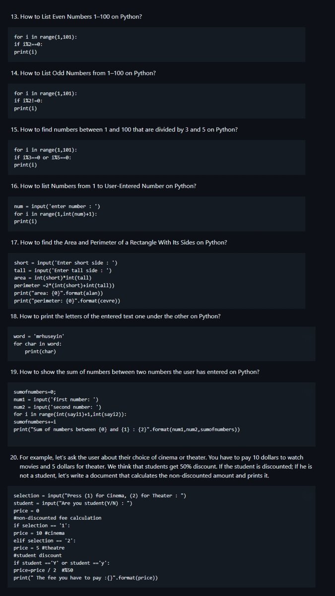 cruzangelojose3's tweet image. 50 Simple Python 🐍 Programs for Beginners (Part 1)
#pythonlearningjourney #python
