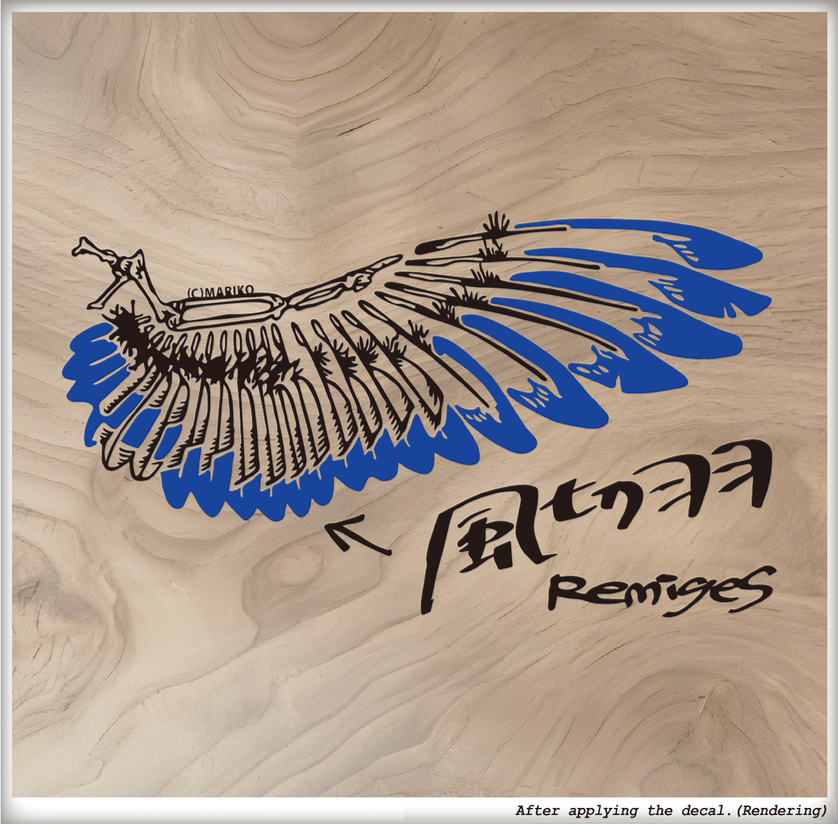 03bosi's tweet image. ★2025年内 海外発送始めます★
We will begin shipping decals overseas within 2025. 
③ 風切羽
#remiges
#decal 
#sticker