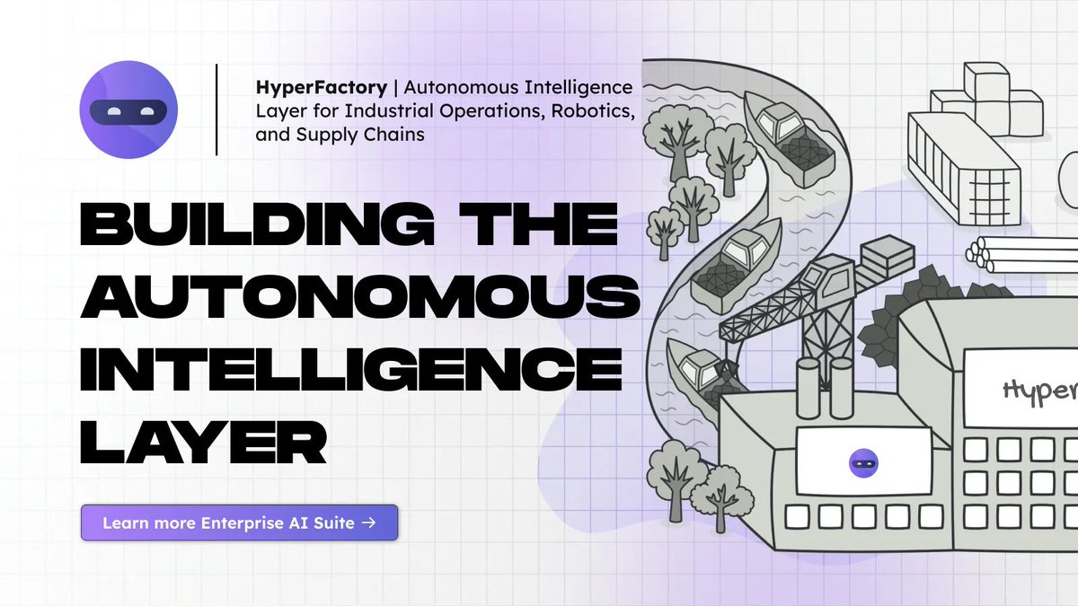 hypergpt's tweet image. 🧵 AI in Industry: Building the Autonomous Intelligence Layer
1/
Factories are getting smarter but not yet intelligent. We’ve automated processes, connected sensors, and digitized supply chains. Still, most industrial systems react to events instead of anticipating them.…