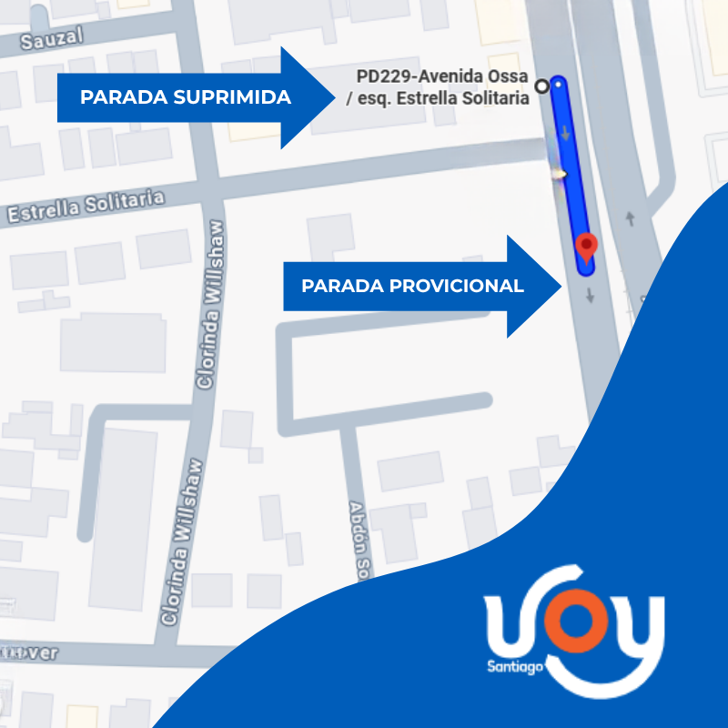 ⚠️ATENTOS⚠️
Usuarios del servicio🚍286, entre el 20 y el 25 de octubre se suspende el parada PD229-Avenida Ossa / esq. Estrella Solitaria por trabajos de <a href="/avo2_/">Autopista Vespucio Oriente ll</a>, parada se traslada 60 metros al Sur.
<a href="/Red_Movilidad/">Red Movilidad</a> <a href="/TTISantiago/">TransporteInforma Región Metropolitana De Santiago</a> <a href="/radiocarab/">Carabineros Radio</a> <a href="/MuniNunoa/">Municipalidad de Ñuñoa</a> <a href="/DTPMet/">DTPM</a>