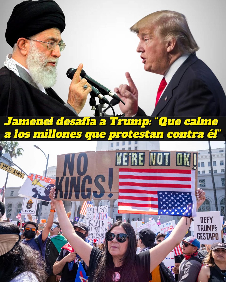 🗣️El líder supremo de Irán, Alí Jamenei, no se guardó nada. En un discurso encendido este lunes, lanzó un golpe directo al presidente Trump
👉“Los imperios caen cuando ya no pueden controlar ni su propia casa.”
#Cuba
#SOSUSA
#Iran
#ValorYRazón