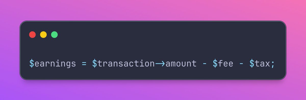mmartin_joo's tweet image. 2/9 Value objects
The other thing we can do is to use value objects instead of treating them as float numbers in PHP. So instead of this: