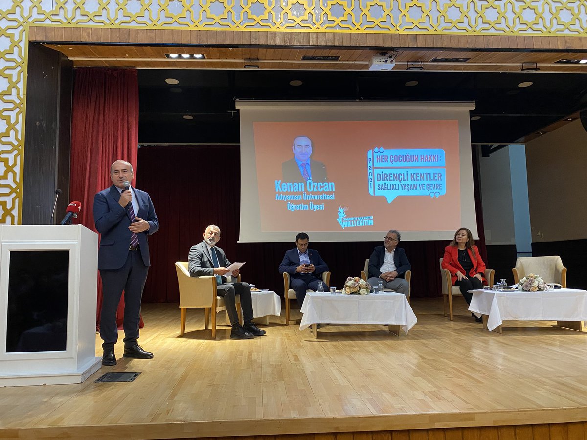 <a href="/MusaUgur_01/">Musa Ugur</a> <a href="/fnpmuhendislik/">Filiz Pehlivan</a> 📍Adana
Her Çocuğun Hakkı: Dirençli Kentler, Sağlıklı Yaşam ve Çevre etkinliği

Adıyaman Üniversitesi Eğitim Fakültesi öğretim üyesi Prof. Dr. Kenan Özcan,
Deprem Bölgesinde Eğitimin Sorunları ve Çözüm Önerileri üzerine konuşmasını gerçekleştiriyor.

<a href="/ProfDrOzcan/">Kenan Özcan</a>
#HerÇocuğunHakkı