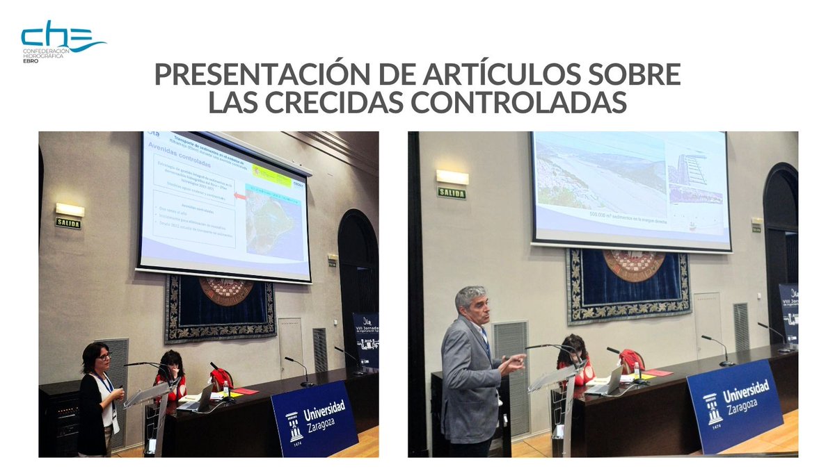 CH_Ebro's tweet image. Cristina Vela (#CEDEX) y Guillermo Cobos (#SPESA) presentaron en las sesiones paralelas de las VIII Jornadas de Ingeniería del Agua varios artículos en los que participa #CHEbro

#CrecidasControladas 
#JornadasIngenieríaDelAgua
#EbroSostenible