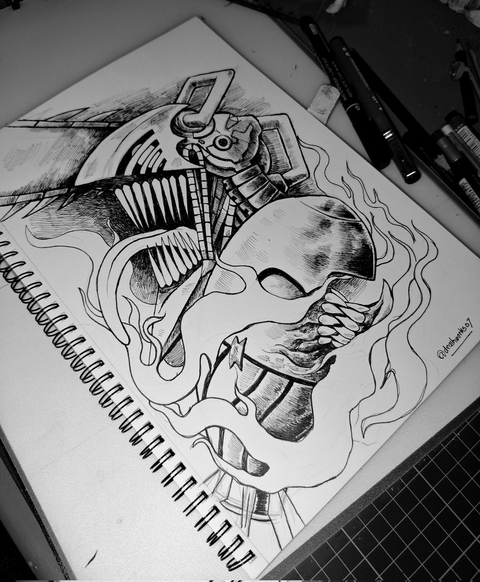 samza_STD's tweet photo. Chainsaw man &amp; boom

#art #artworks #pen #sketch #ink #penadink #penahitam #anime #animedrawing #animeart #csm #chainsawman #boom #chainsawmanbombdevil #reze #denji #manga #anime #fanart #fanartanime #makima #boomdevil #fanart #drawing #traditionalart #skechbook https://t.co/xYsXCi2YtO