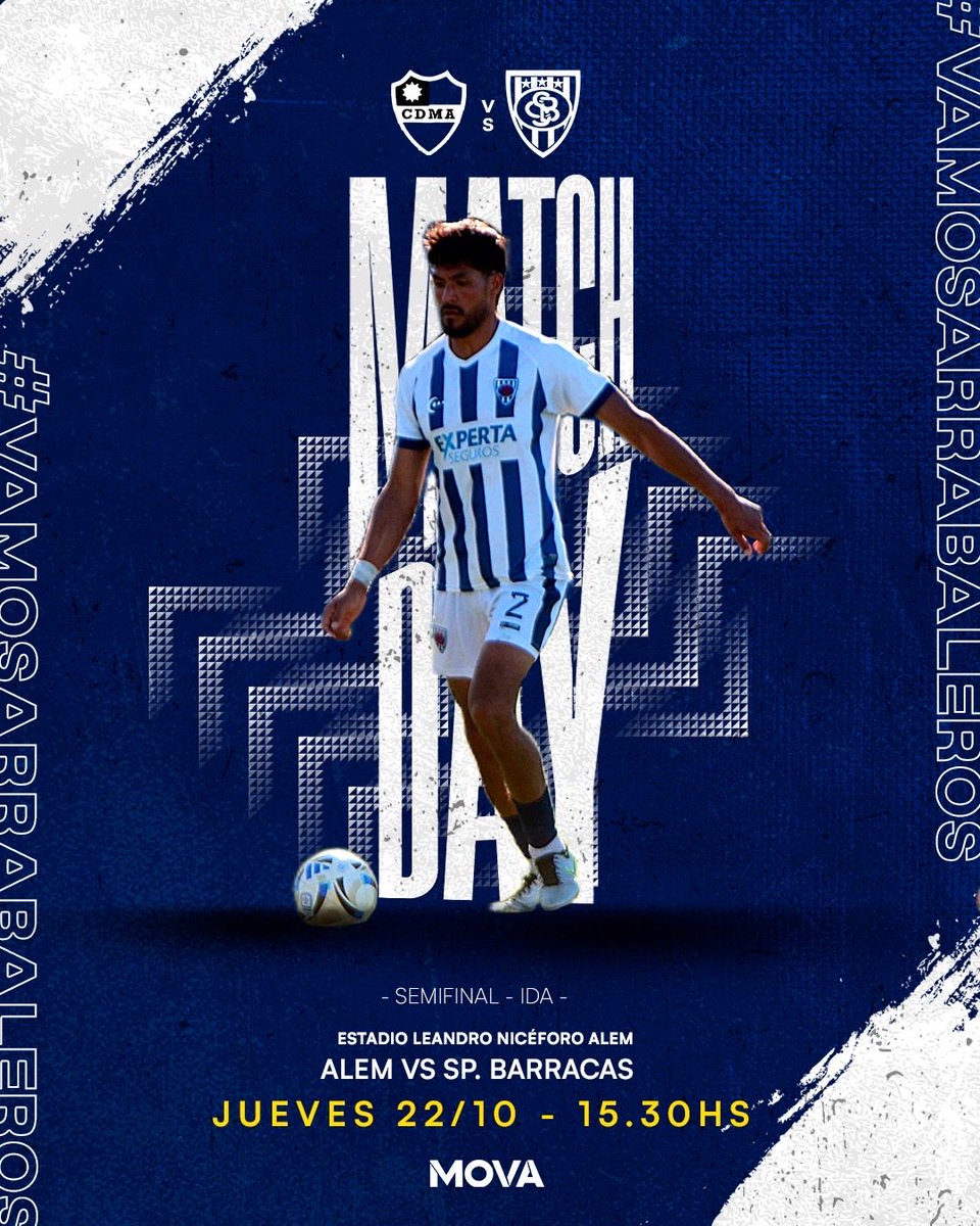 ¡HOY JUEGA BARRACAS!
Sigamos escribiendo la historia. Tenemos con qué. 

🗣️ SEMIFINAL DE IDA:

🆚 Leandro N. Alem
⏰ 15:30 HS
🏟️ Estadio Leandro N. Alem
👤Gonzalo Creimermann

Vamos nosotros.