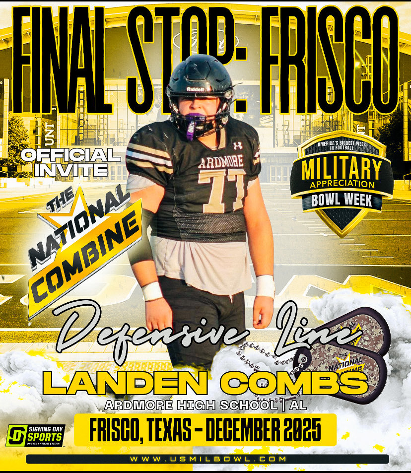 Received my official invite to #TheNationalCombine—thank you <a href="/CoachRay_Aikens/">Ray Aikens</a>, <a href="/GregCooperUSA/">Sr. Nat’l Director | Military Appreciation Bowl</a>&amp; <a href="/USArmyBowl/">Military Appreciation Bowl Week</a>