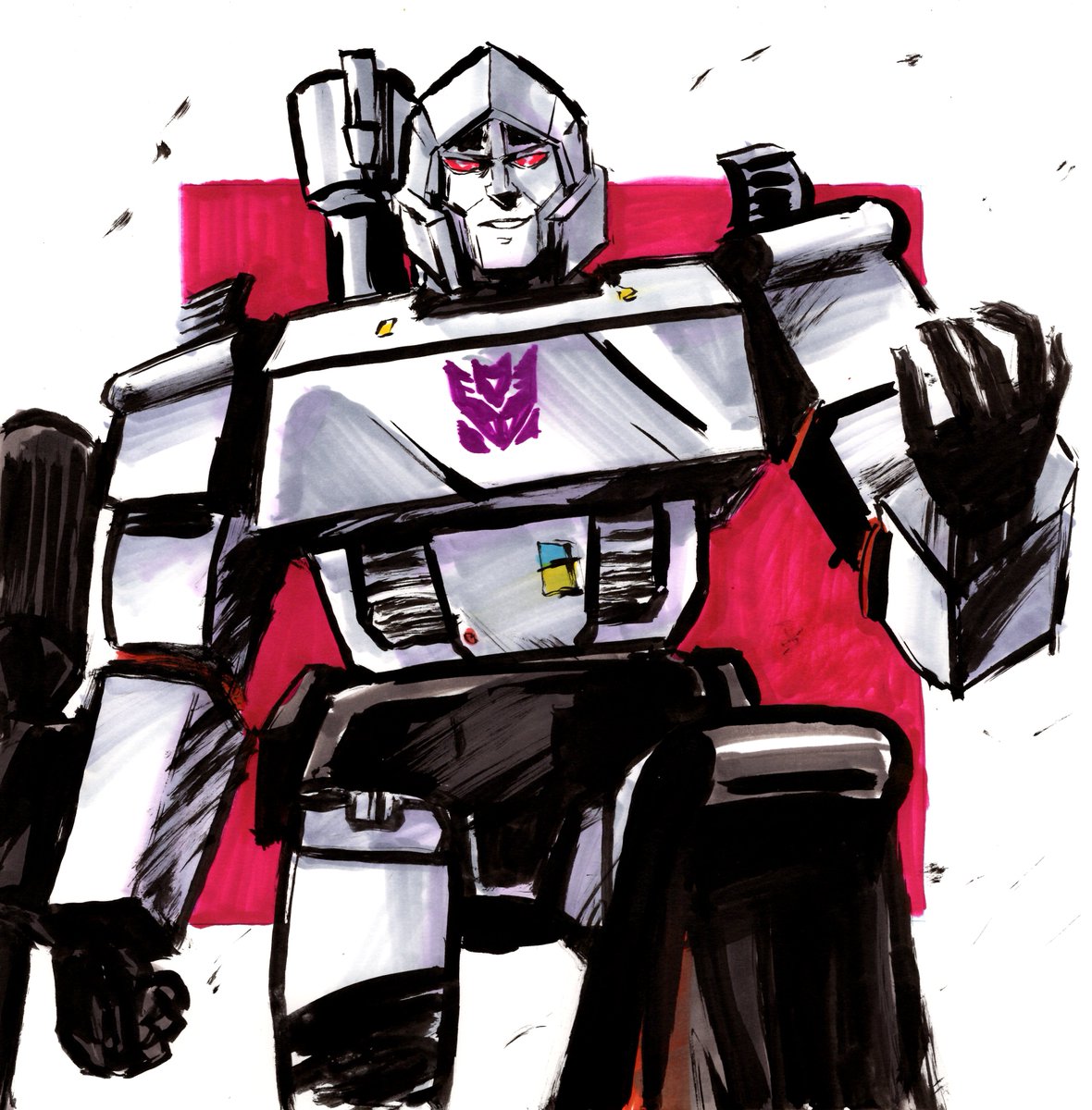 MaecaArt's tweet image. Megatron Poll Art Winner