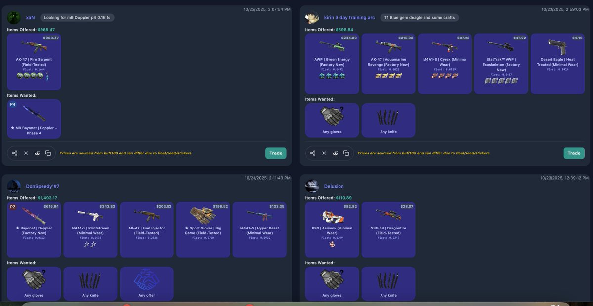 netstatcs2's tweet image. Since 2016 prices are back, I remind you all that I've built an app similar to OG CSGOLounge, but better. Post your trades on csflips.com
