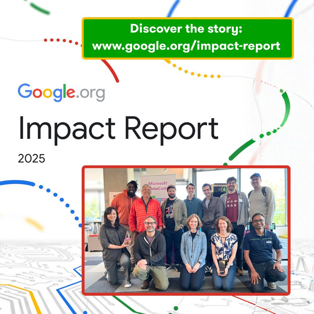 microbit_edu's tweet image. This work reflects what collaboration can achieve — from inclusive design to classroom impact.
📘 Discover the story in the @Googleorg Impact Report:
👉 google.org/impact-report
@googleaccess 
#TechForGood #Accessibility #microbit