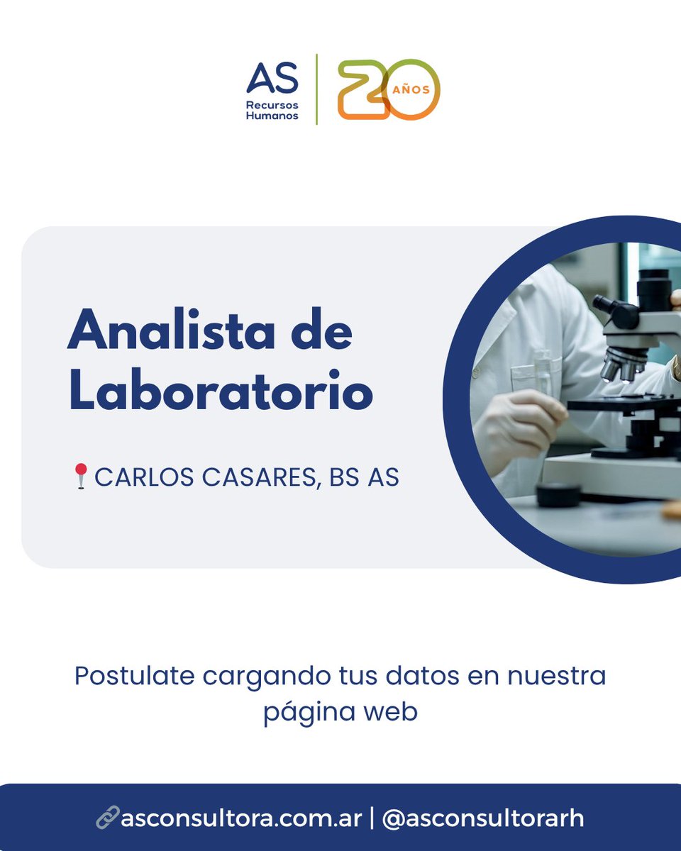 Si te apasiona el mundo de los alimentos y queres ser parte de una industria láctea en constante crecimiento, ¡esta oportunidad es para vos!

⤵️ Postúlate cargado tus datos
asconsultora.hiringroom.com/jobs/get_vacan…
