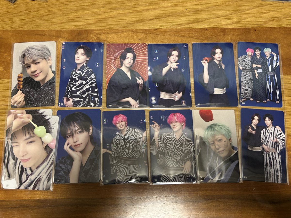 WTHell777's tweet photo. JO1 トレカ 交換
【譲】
･画像のもの
(川尻、佐藤、川西、金城、木全、大平、豆原)
･未使用シリアル×4

【求】
與那城

※郵送での交換希望です
お心当たりある方はリプお願いします🙇🏻‍♀️💞
#JO1交換 https://t.co/PJfkxnsJX7