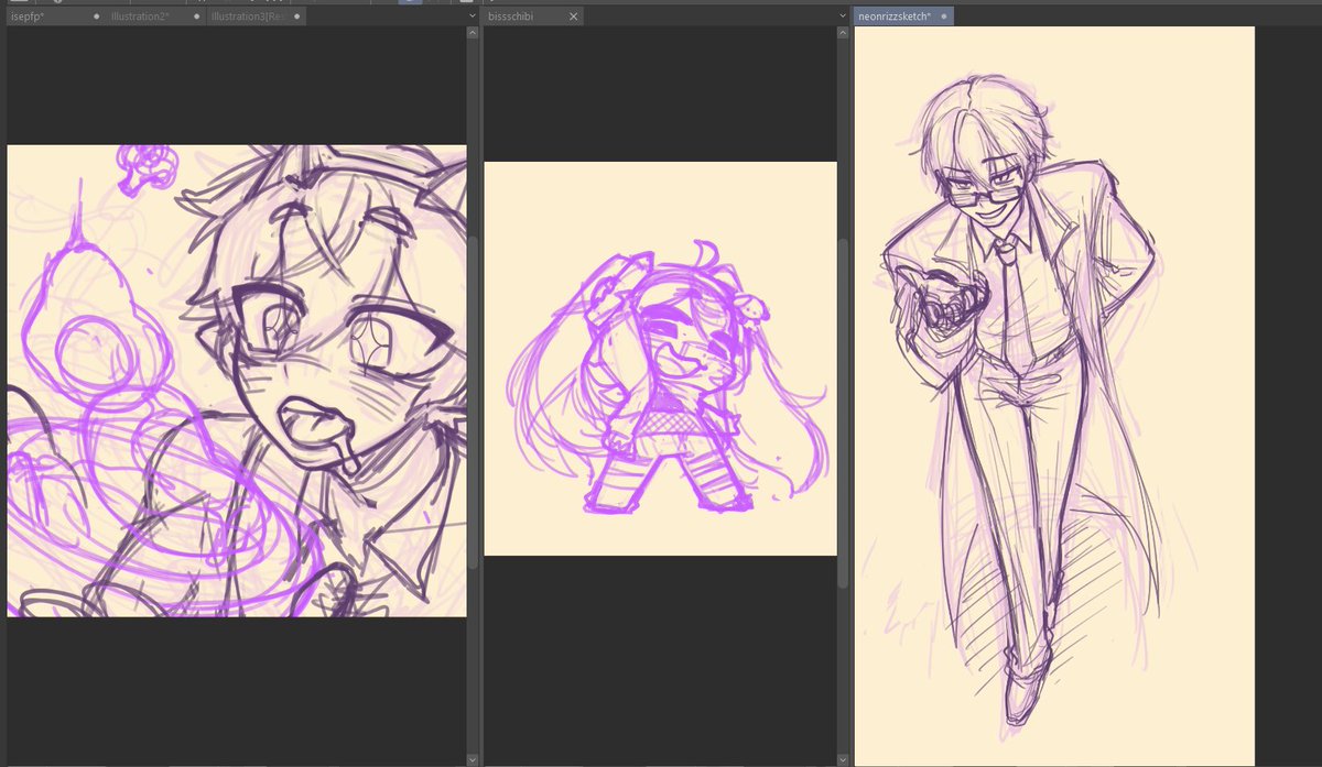 did sketches today!! ٩(◦`꒳´◦)۶